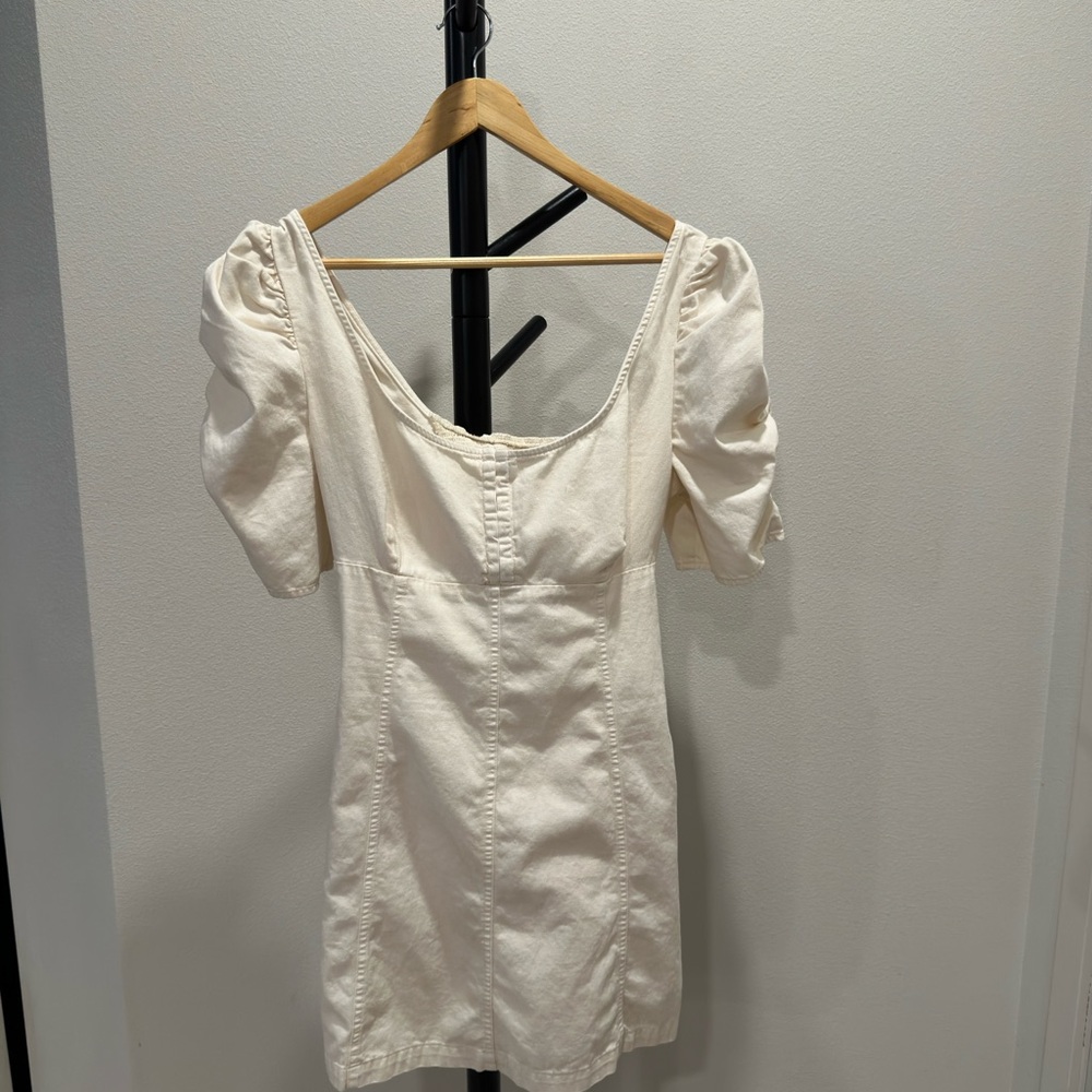 Free People Cheyenne Denim Mini Dress Size Large - Picture 2 of 8